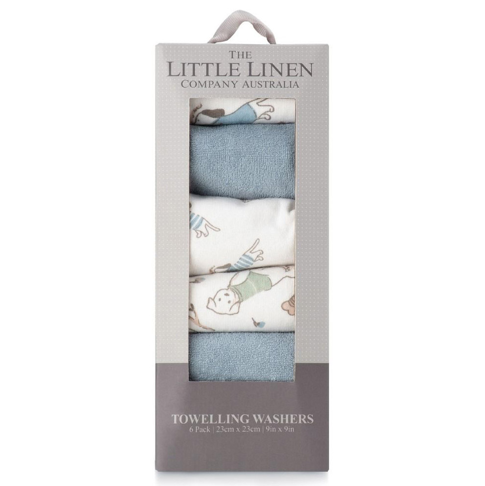 Baby First Little Linen Towelling Washer 6 Pack